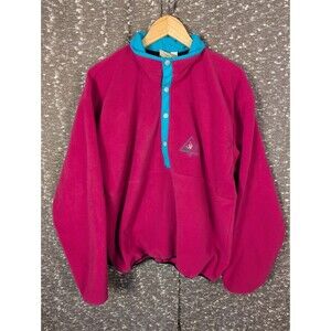 VTG‎ Canada Lake Louise The Shirt Company Fleece Snap Pullover Pink Women's L